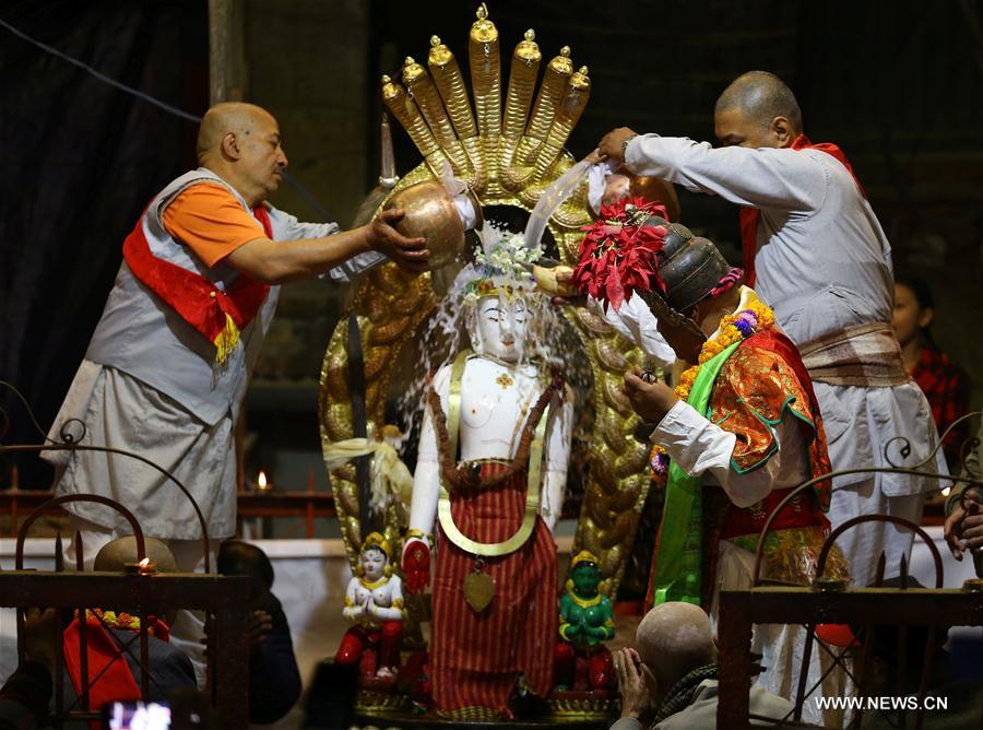 NEPAL-KATHMANDU-CULTURE-SETO MACHHENDRANATH-ANNUAL BATHING CEREMONY