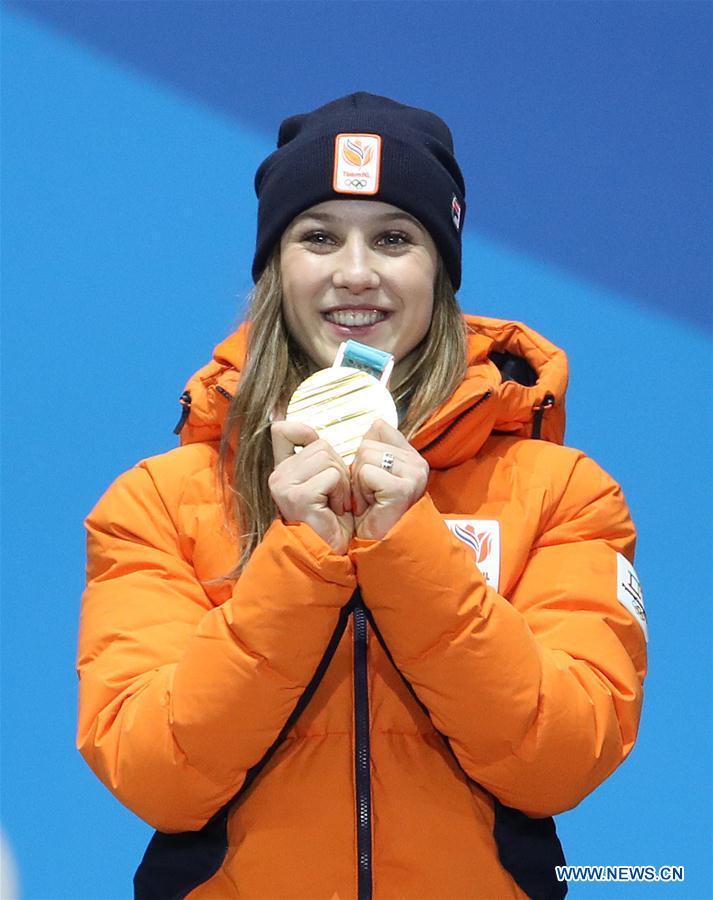 (SP)OLY-SOUTH KOREA-PYEONGCHANG-SHORT TRACK-WOMEN'S 1000M-MEDAL CEREMONY