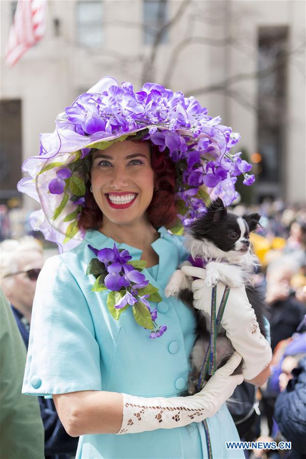 U.S.-NEW YORK-EASTER-BONNET-PARADE