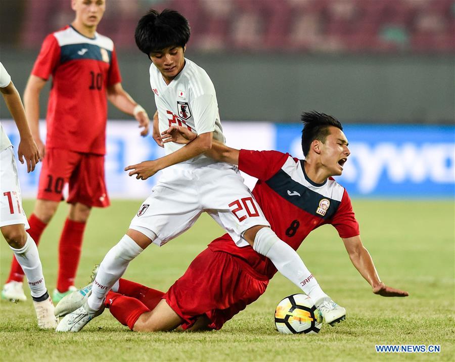 (SP)CHINA-JIANGSU-JIANGYIN-FOOTBALL-CFA INTERNATIONAL YOUTH TOURNAMENT-JPN VS KYR