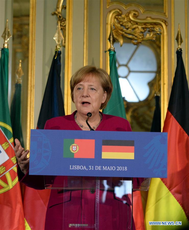 PORTUGAL-LISBON-PM-GERMANY-CHANCELLOR-MEETING