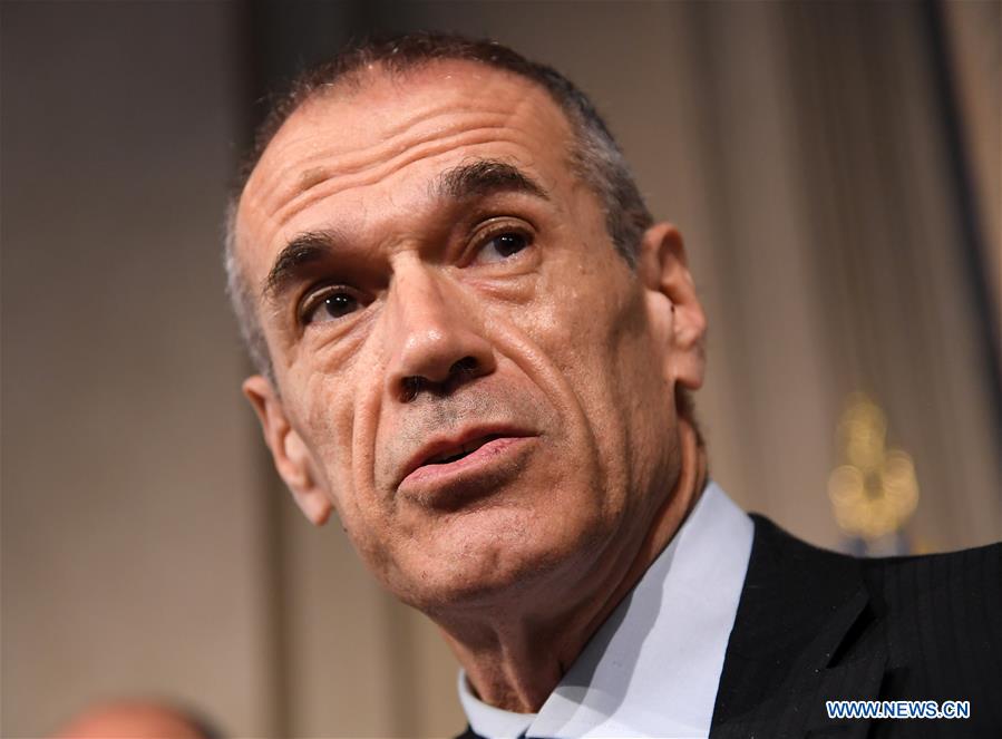 ITALY-ROME-PM-DESIGNATE-COTTARELLI-MANDATE-GIVING UP