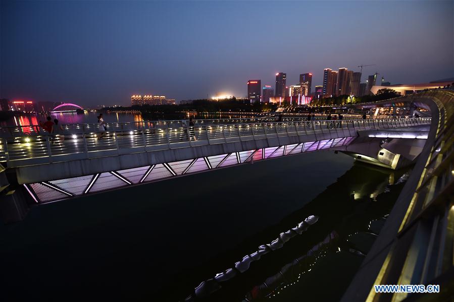 CHINA-SHANXI-TAIYUAN-FENHE RIVER-NIGHT VIEW (CN)