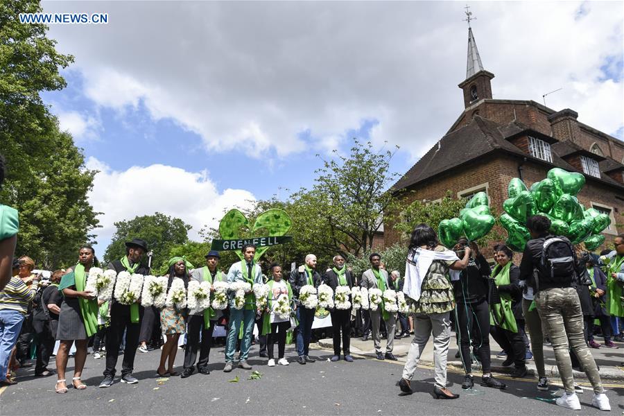 BRITAIN-LONDON-GRENFELL TOWER-FIRE-ONE YEAR ANNIVERSARY