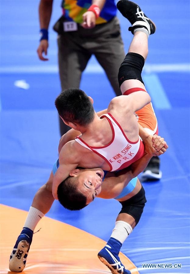 (SP)INDONESIA-JAKARTA-ASIAN GAMES-WRESTLING-MEN'S FREESTYLE 57 KG