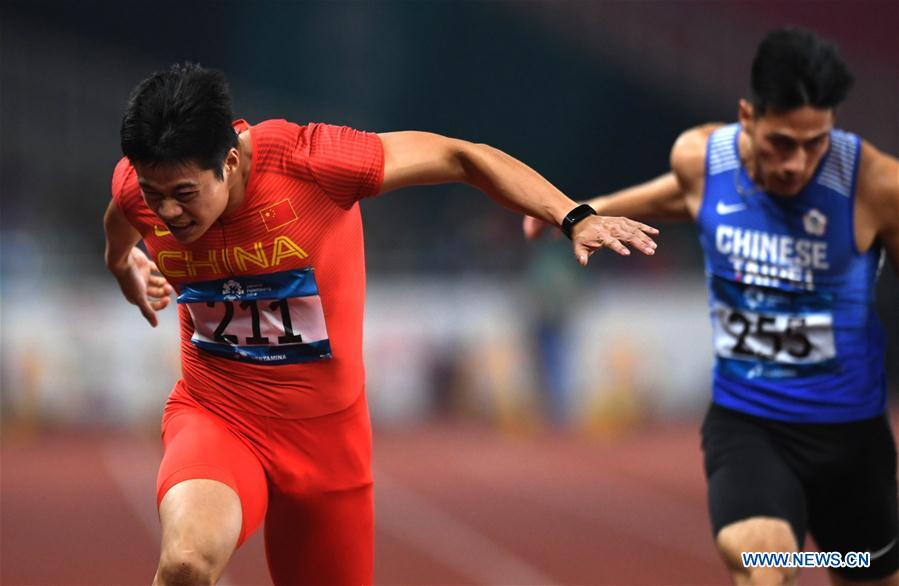 (SP)INDONESIA-JAKARTA-ASIAN GAMES-ATHLETICS-MEN'S 100M