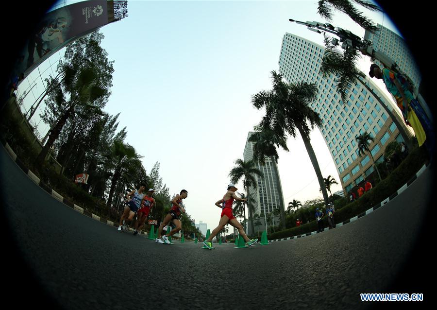 (SP)INDONESIA-JAKARTA-ASIAN GAMES-ATHLETICS-MEN'S 20KM WALK