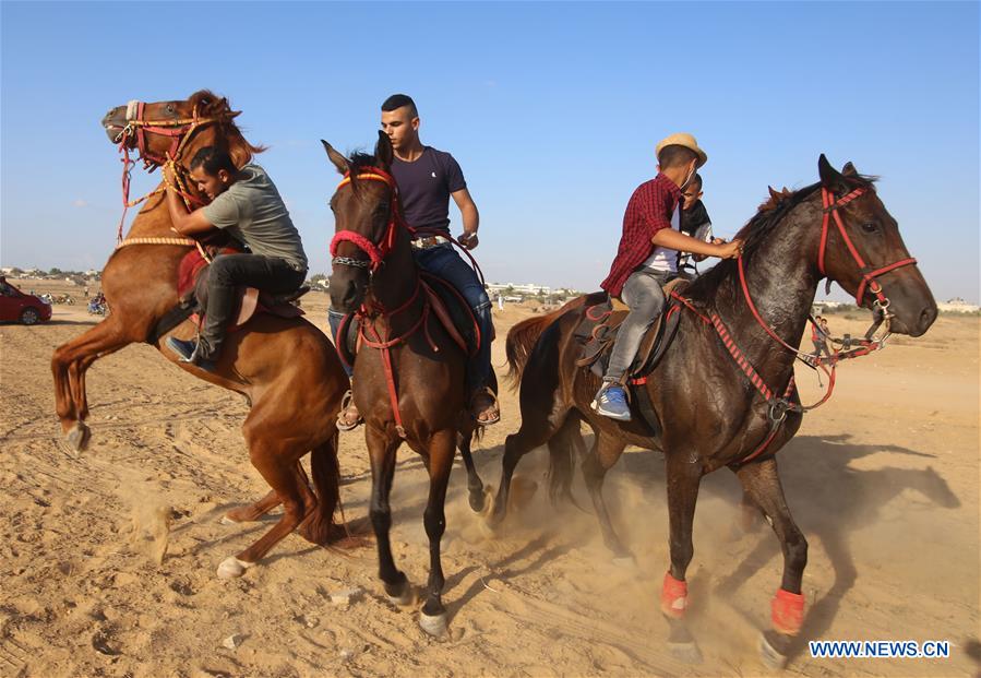 MIDEAST-GAZA STRIP-RAFAH-HORSE RACE