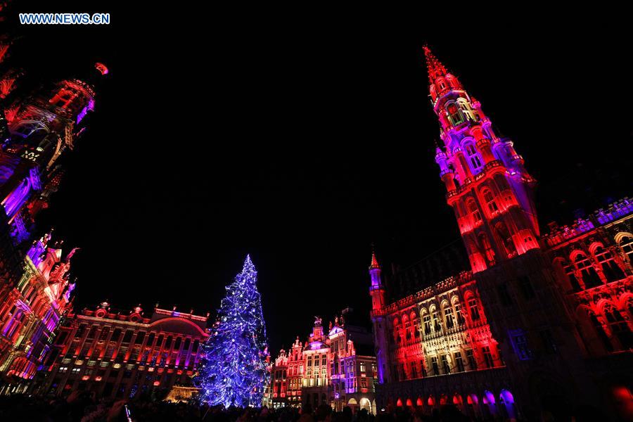 BELGIUM-BRUSSELS-CHRISTMAS TREE