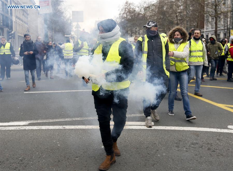 BELGIUM-BRUSSELS-YELLOW VEST-PROTEST