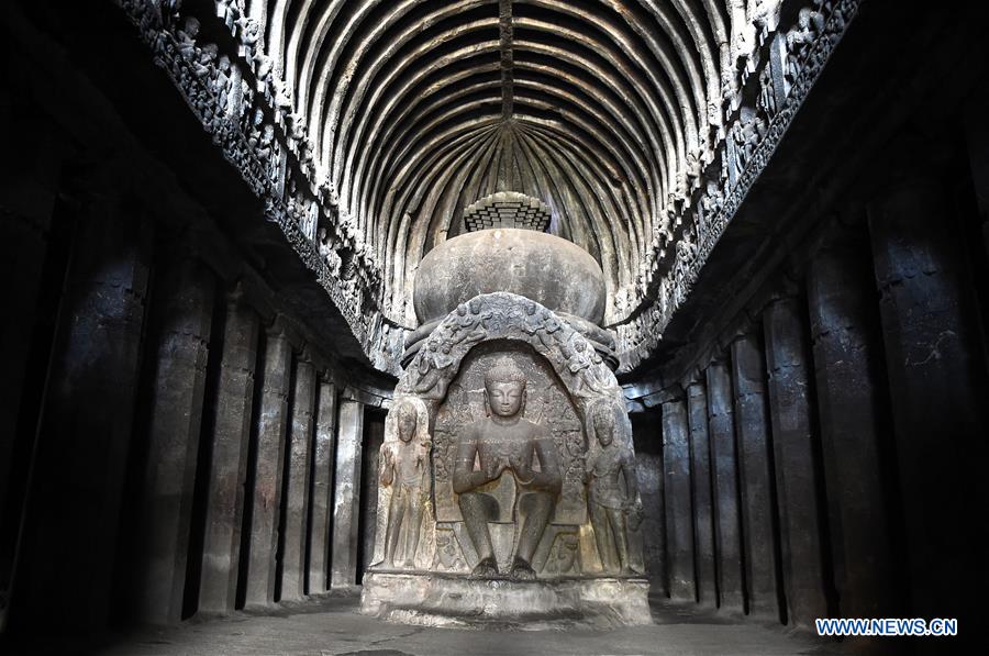 INDIA-AURANGABAD-CULTURAL HERITAGE-ELLORA CAVES