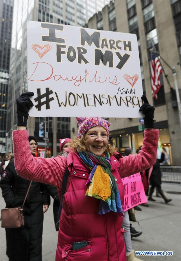 U.S.-NEW YORK-WOMEN'S MARCH