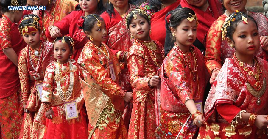 NEPAL-KATHMANDU-CULTURE-BEL BIBAHA CEREMONY