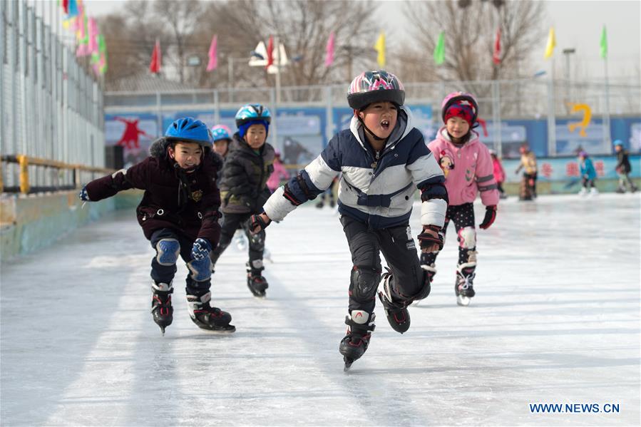 (SP)CHINA-BEIJING-YANQING-PRIMARY SCHOOL STUDENTS-SKATING(CN)