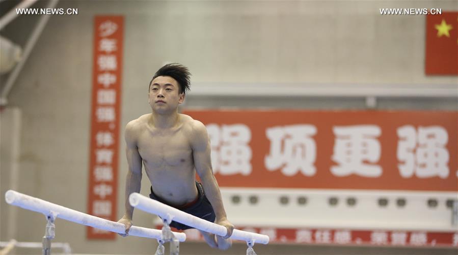 (SP)CHINA-BEIJING-ARTISTIC GYMNASTICS-TRAINING