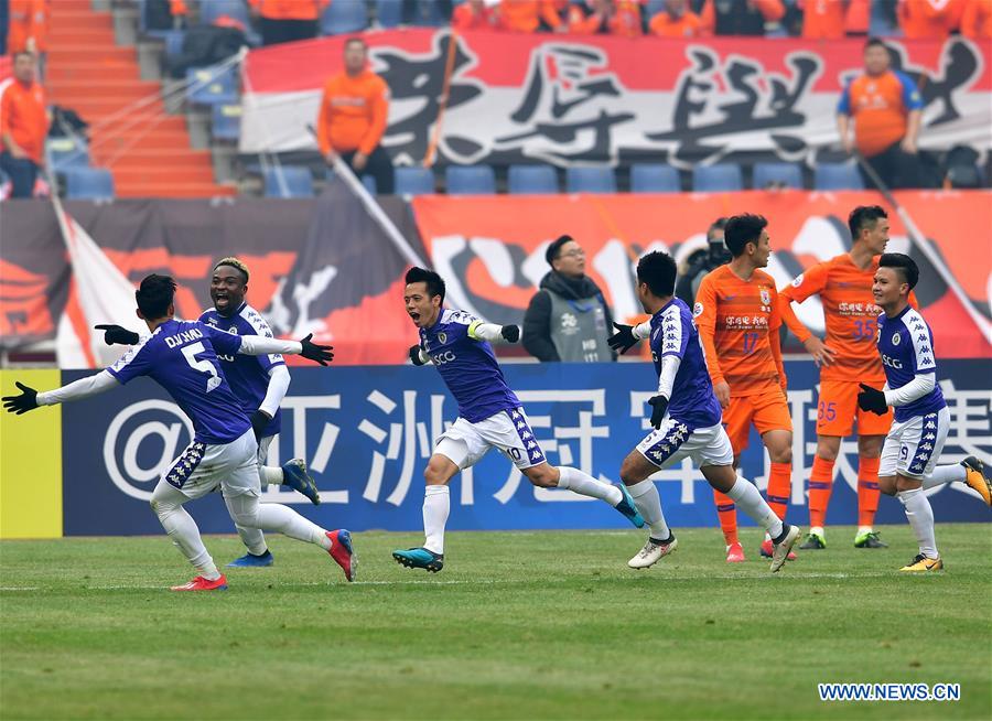 (SP)CHINA-SHANDONG-JINAN-AFC CHAMPIONS LEAGUE-PLAY OFF-LUNENG VS HANOI FC