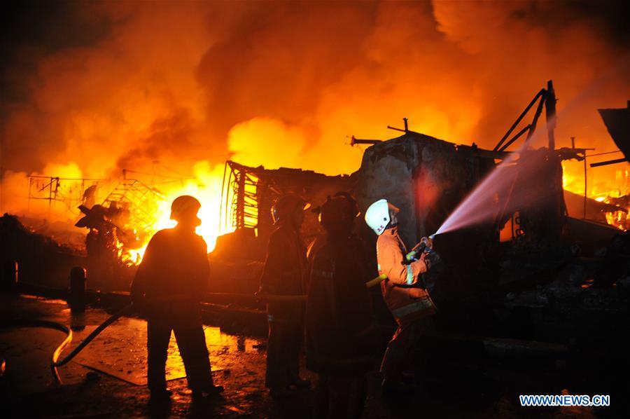 INDONESIA-JAKARTA-FISHING BOAT-FIRE