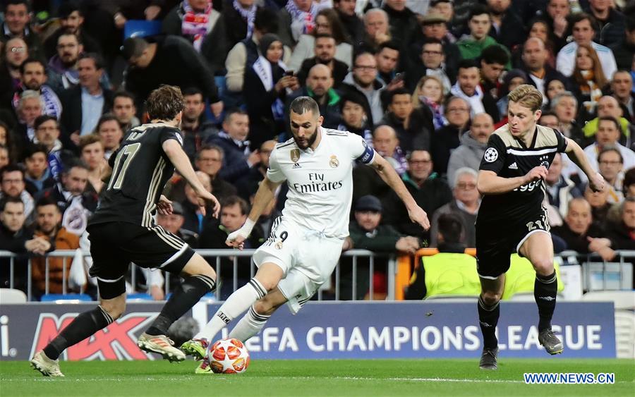 (SP)SPAIN-MADRID-SOCCER-UEFA-CHAMPIONS LEAGUE-REAL MADRID VS AJAX