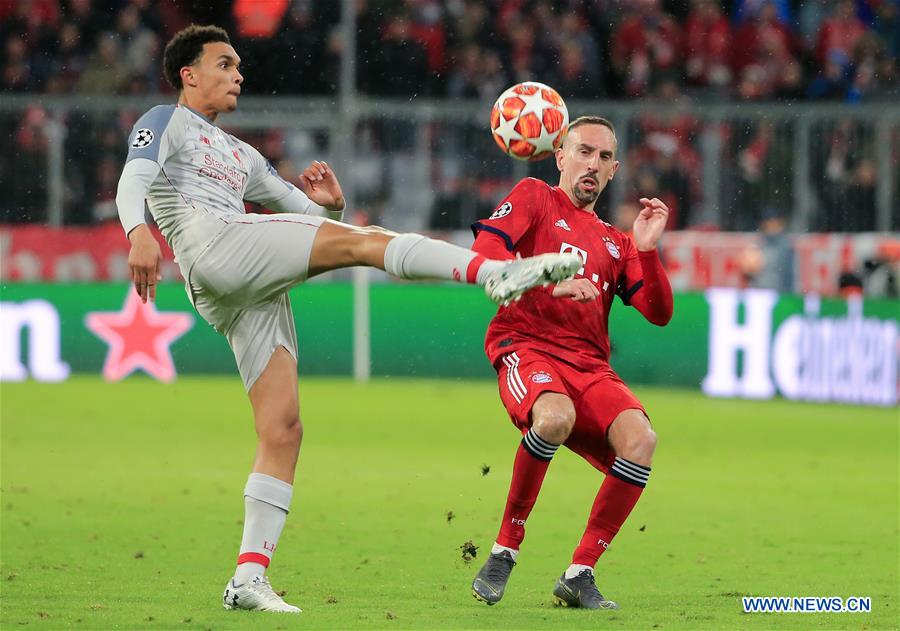 (SP)GERMANY-MUNICH-SOCCER-UEFA CHAMPIONS LEAGUE-1/8 FINALS-BAYERN MUNICH VS LIVERPOOL