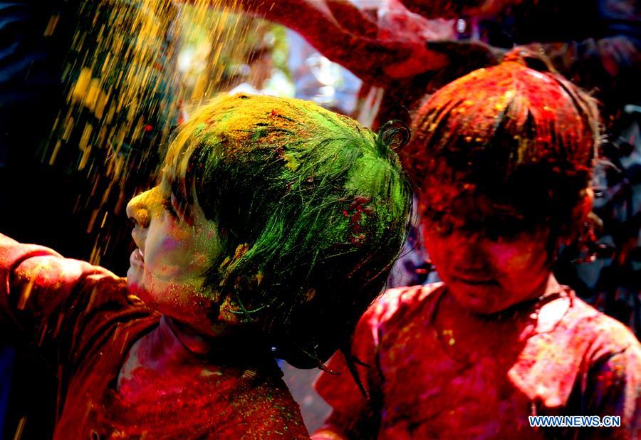 MYANMAR-YANGON-HOLI FESTIVAL-CELEBRATION