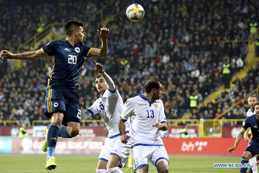 (SP)BOSNIA AND HERZEGOVINA-SARAJEVO-SOCCER-UEFA EURO 2020 QUALIFICATION-BOSNIA AND HERZEGOVINA VS ARMENIA