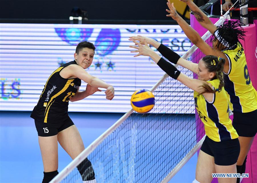 (SP)TURKEY-ISTANBUL-VOLLEYBALL-TURKISH WOMEN LEAGUE-VAKIFBANK VS FENERBAHCE