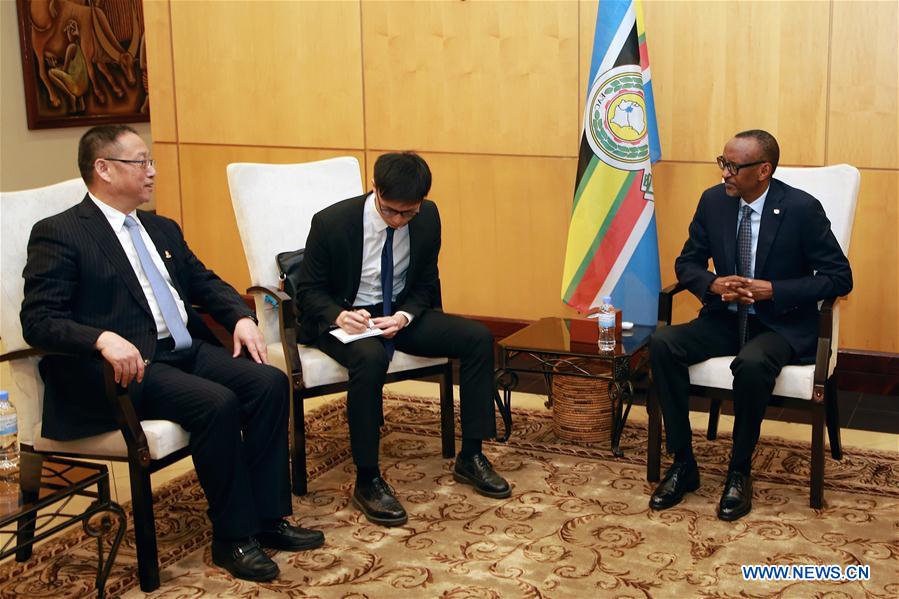 RWANDA-KIGALI-KAGAME-CHINA-ZHENG JIANBANG-MEETING