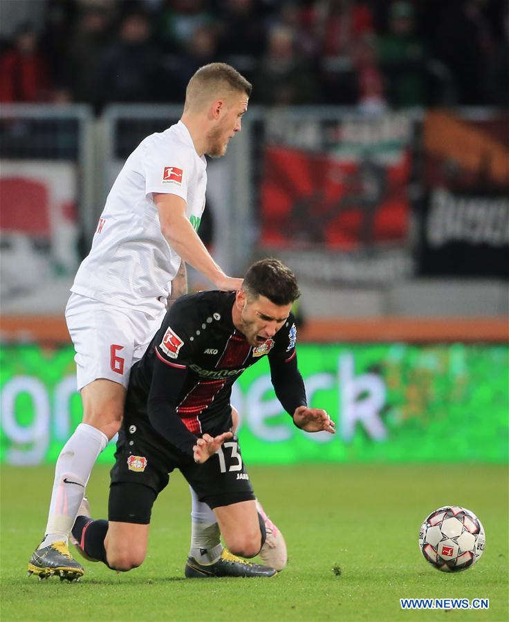 (SP)GERMANY-AUGSBURG-SOCCER-BUNDESLIGA-AUGSBURG VS LEVERKUSEN