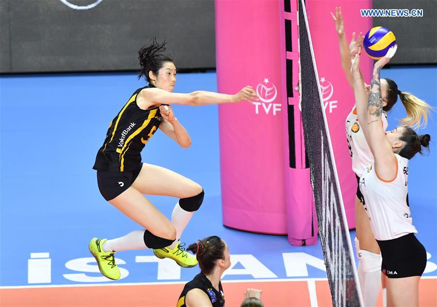 (SP)TURKEY-ISTANBUL-VOLLEYBALL-TURKISH WOMEN'S LEAGUE-VAKIFBANK VS ECZACIBASI