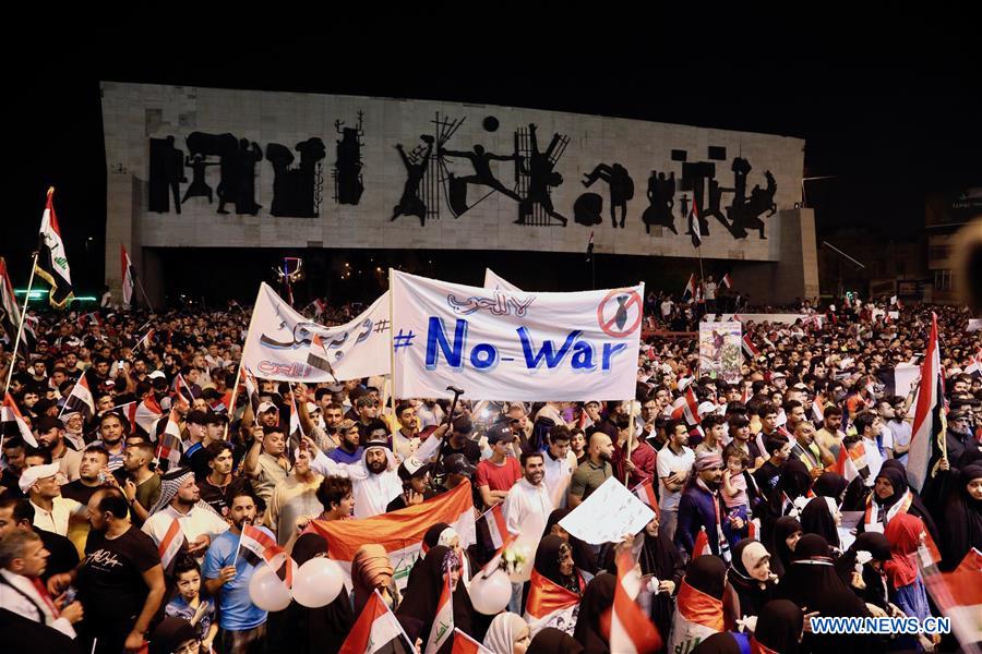 IRAQ-BAGHDAD-ANTI-WAR PROTEST