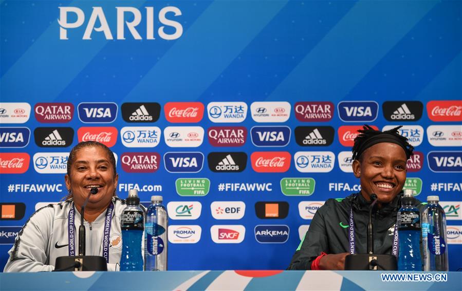 (SP)FRANCE-PARIS-2019 FIFA WOMEN'S WORLD CUP-GROUP B-SOUTH AFRICA-OFFICIAL PRESS CONFERENCE