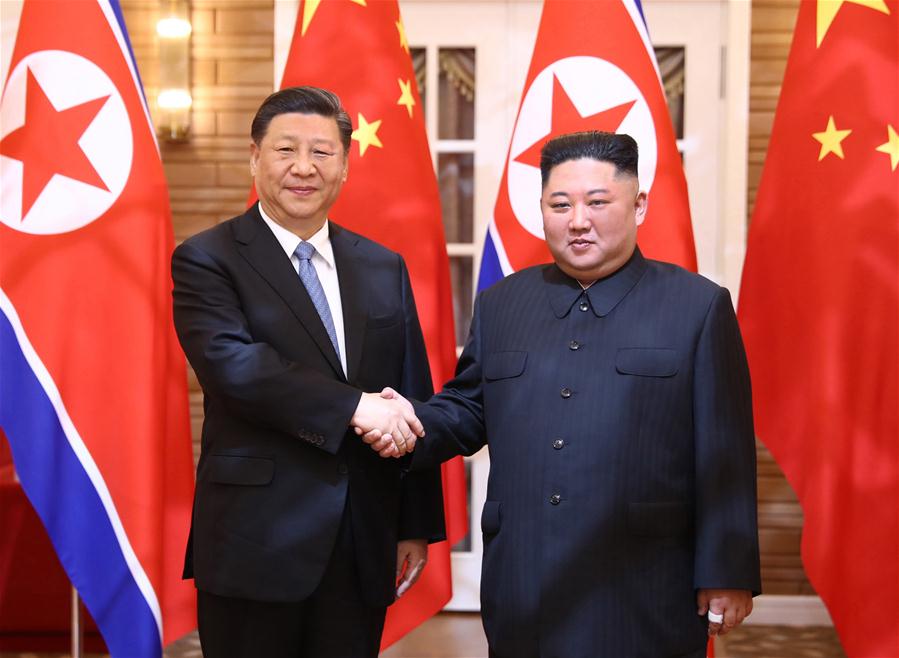 DPRK-PYONGYANG-CHINA-XI JINPING-KIM JONG UN-TALKS