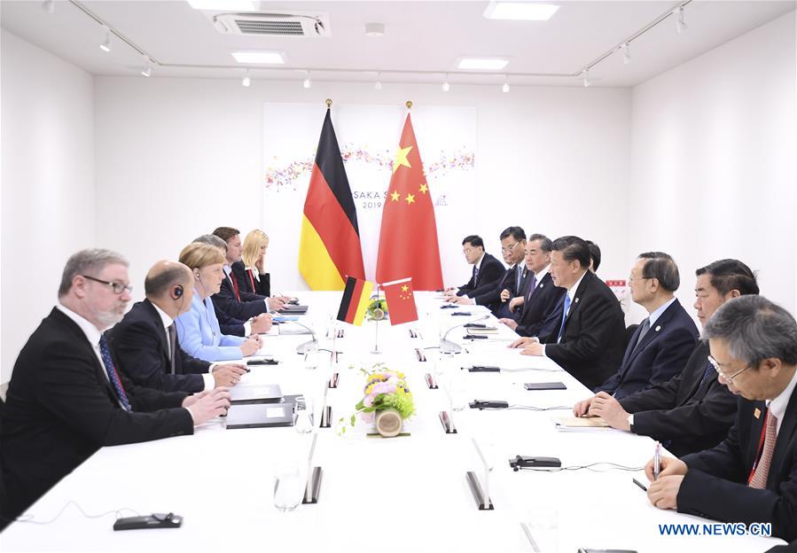 JAPAN-OSAKA-XI JINPING-ANGELA MERKEL-MEETING