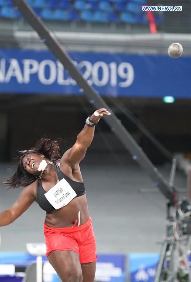 (SP)ITALY-NAPLES-SUMMER UNIVERSIADE-ATHLETICS-WOMEN'S SHOT PUT-FINAL