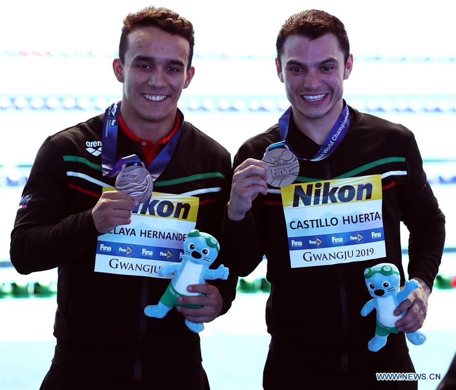 (SP)SOUTH KOREA-GWANGJU-FINA WORLD CHAMPIONSHIPS-DIVING-MEN'S 3M SPRINGBOARD SYNCHRONISED