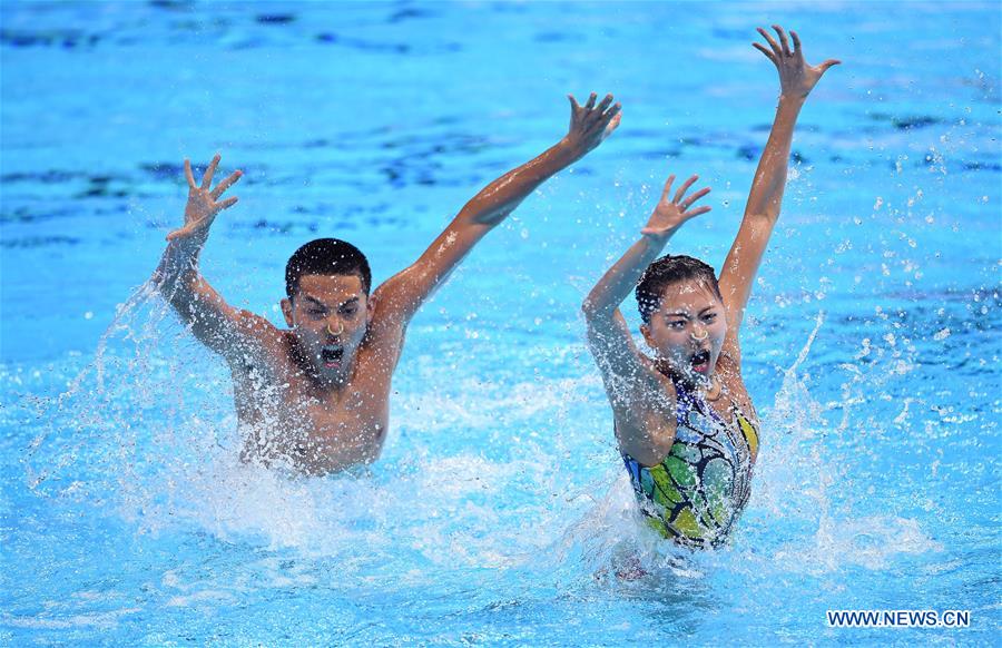 (SP)SOUTH KOREA-GWANGJU-FINA WORLD CHAMPIONSHIPS-ARTISTIC SWIMMING-MIXED DUET FREE