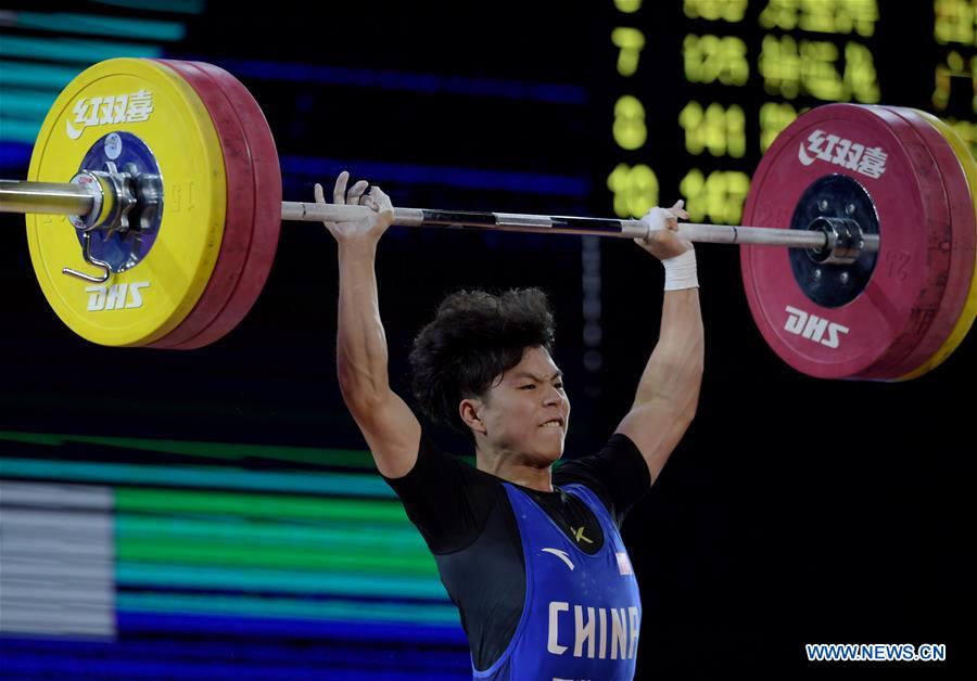 (SP)CHINA-TAIYUAN-2ND YOUTH GAMES-WEIGHT LIFTING-MEN'S 61KG