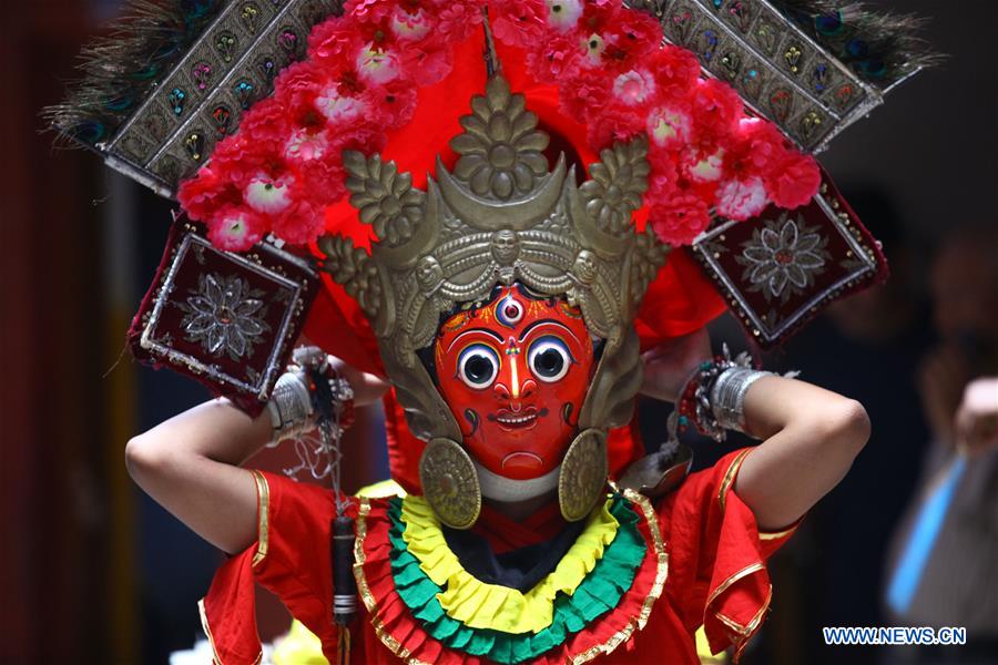 NEPAL-BHAKTAPUR-CULTURE-BHAIRAV DANCE