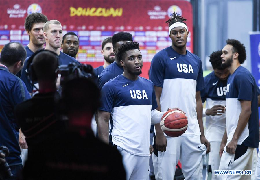 (SP)CHINA-DONGGUAN-BASKETBALL-FIBA WORLD CUP-QUARTER FINAL-USA VS FRANCE (CN)