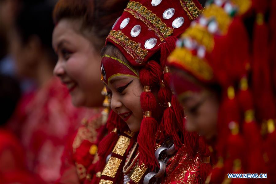 NEPAL-KATHMANDU-INDRAJATRA FESTIVAL-KUMARI PUJA