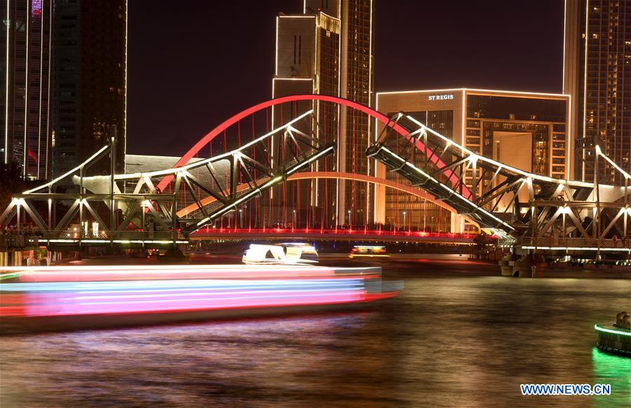 CHINA-TIANJIN-LIGHT SHOW-MID-AUTUMN FESTIVAL (CN)