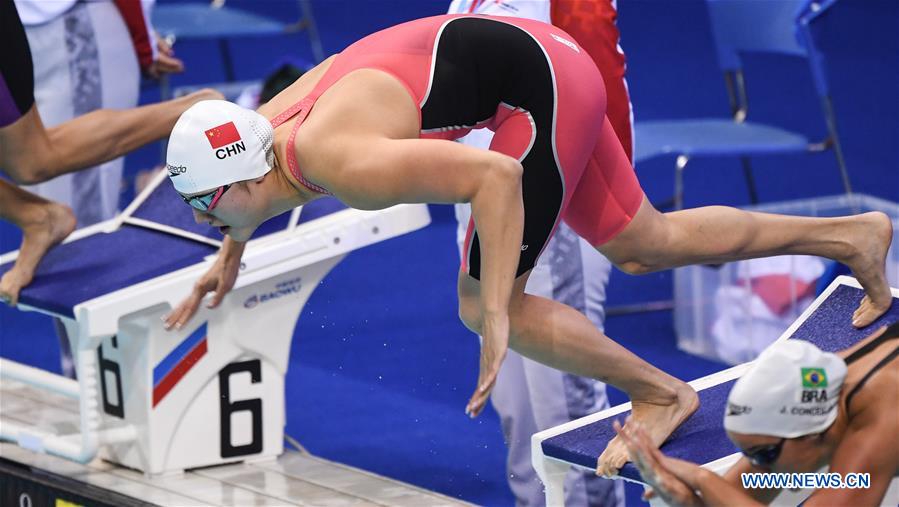 (SP)CHINA-WUHAN-7TH MILITARY WORLD GAMES-SWIMMING-WOMEN'S 50M BREASTSTROKE(CN)