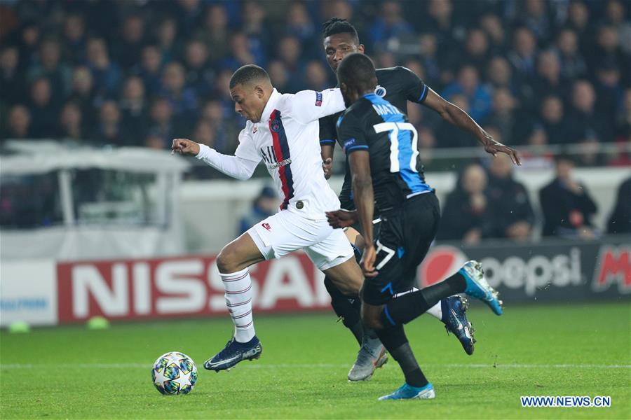 (SP)BELGIUM-BRUGGE-SOCCER-UEFA CHAMPIONS LEAGUE-CLUB BRUGGE VS PSG