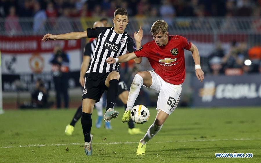 (SP)SERBIA-BELGRADE-SOCCER-UEFA EUROPA LEAGUE-PARTIZAN VS MANCHESTER UNITED