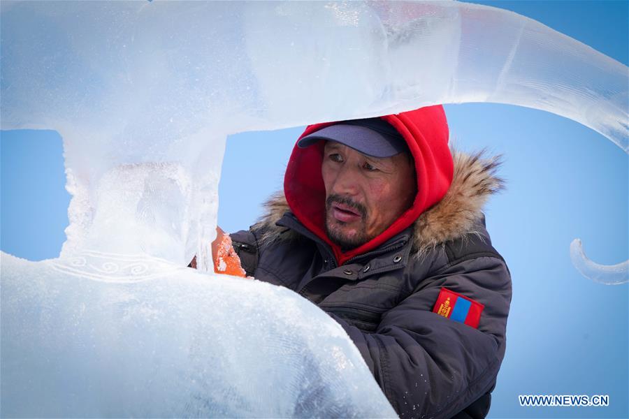 CHINA-HEILONGJIANG-HARBIN-ICE SCULPTURE-CHAMPIONSHIP(CN)