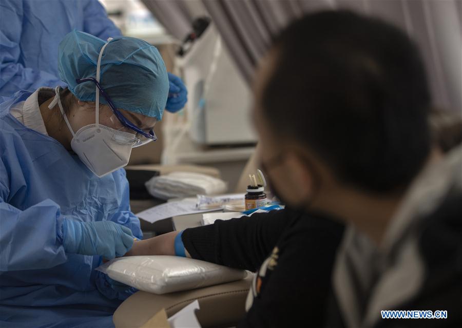 CHINA-HUBEI-WUHAN-CURED PATIENT-PLASMA DONATION (CN)