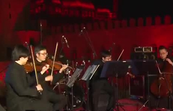 Egypt's famous Saladin Citadel wears red to celebrate China's Spring Festival