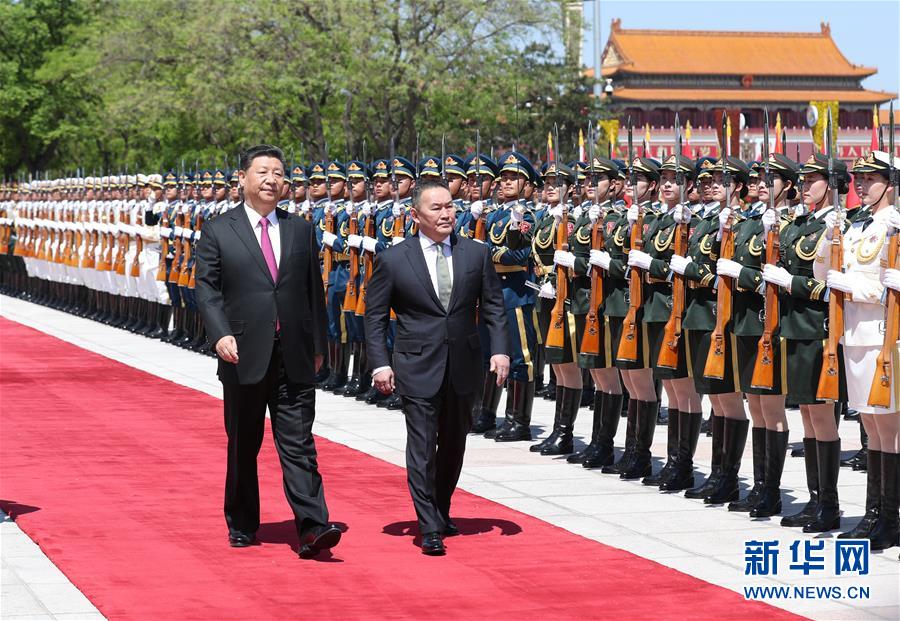 （时政）（2）习近平同蒙古国总统巴特图勒嘎举行会谈